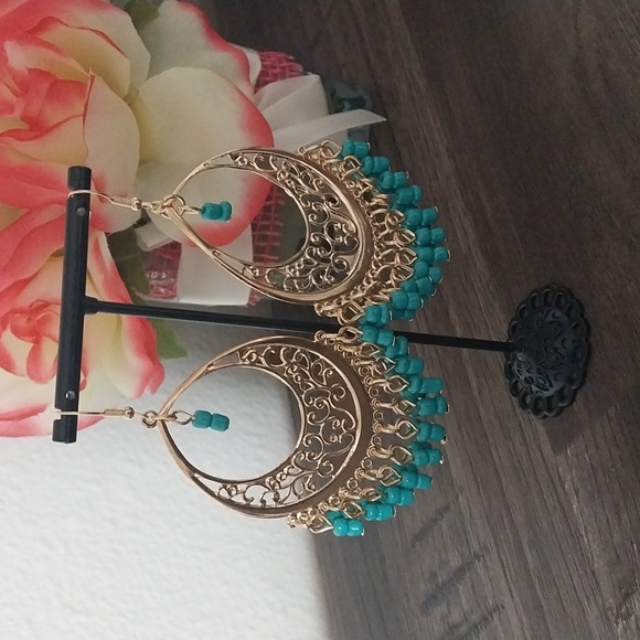 Boho Beaded   Women's Dangle Drop Earrings. - Picture 5 of 6